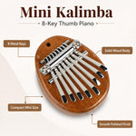 Strumento mini carimba per pianoforte a pollice a 8 note