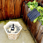 Irrigatore a sospensione con pompa dell'acqua DC per fontana solare decorazione giardino roccioso, Solar Fountain