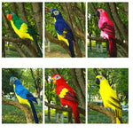45 cm Simulazione pappagallo Simulazione uccello Ara Schiuma Piuma Pappagallo Sen Decorazione da giardinaggio, Green, Yellow, Blue, Pink, Red, Light Green