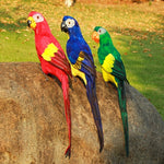 45 cm Simulazione pappagallo Simulazione uccello Ara Schiuma Piuma Pappagallo Sen Decorazione da giardinaggio, Green, Yellow, Blue, Pink, Red, Light Green