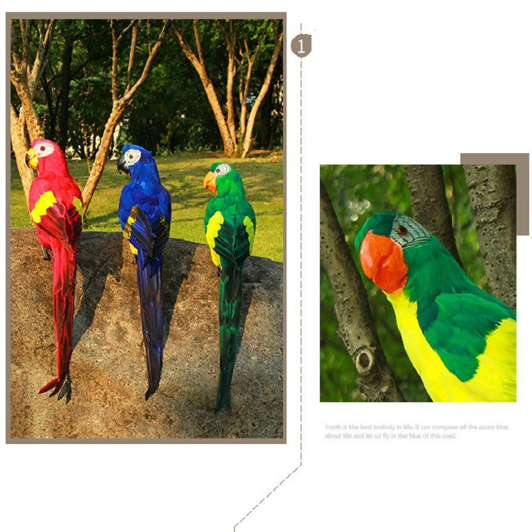 45 cm Simulazione pappagallo Simulazione uccello Ara Schiuma Piuma Pappagallo Sen Decorazione da giardinaggio, Green, Yellow, Blue, Pink, Red, Light Green