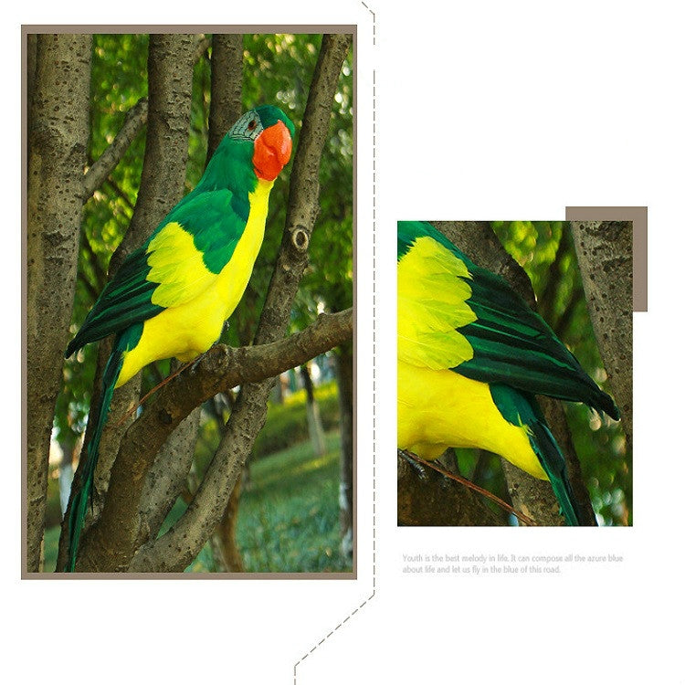 45 cm Simulazione pappagallo Simulazione uccello Ara Schiuma Piuma Pappagallo Sen Decorazione da giardinaggio, Green, Yellow, Blue, Pink, Red, Light Green