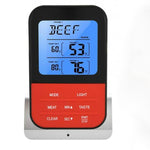 Termometro per alimenti digitale LCD con timer a doppia sonda