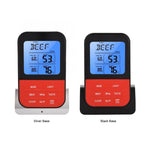 Termometro per alimenti digitale LCD con timer a doppia sonda