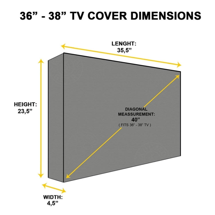 Copertura protettiva universale impermeabile e antipolvere per TV esterna, 20-24 inch, 30-32 inch, 36-38 inch, 40-42 inch, 46-48 inch, 50-52 inch, 52-55 inch, 58-60 inch