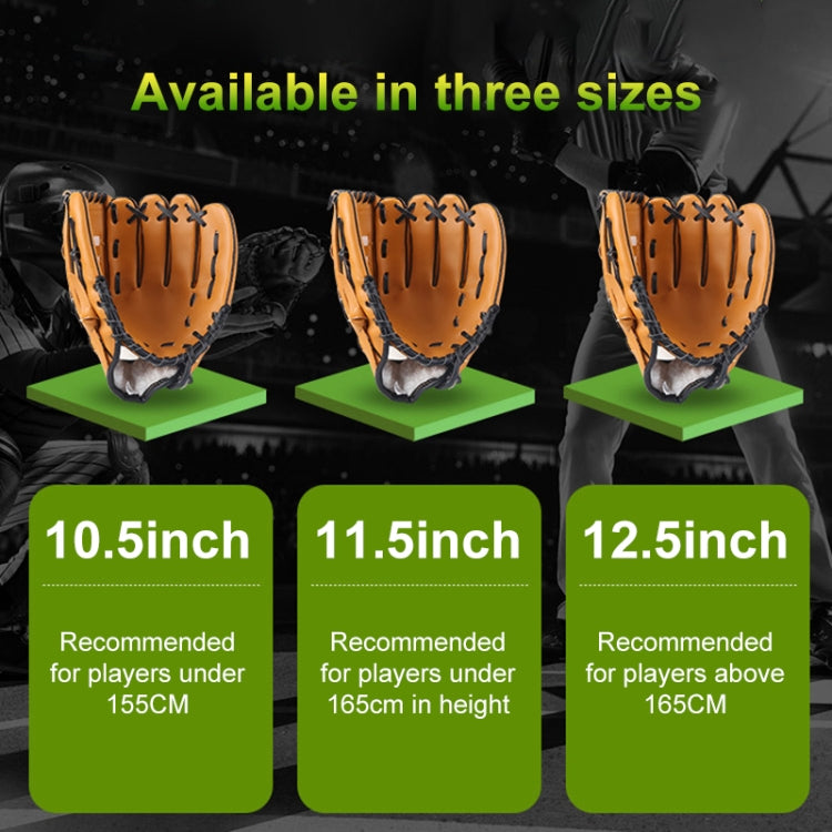 Guanti da softball per lanciatore di baseball in pelle da baseball con movimento all'aperto in PVC, 10.5 inch, 11.5 inch, 12.5 inch