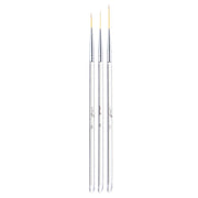 3 pennelli per nail art, pennelli per nail art in cristallo acrilico, strisce floreali, 2 strumenti per nail art laterali