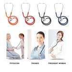 Stetoscopio a doppia faccia Tubo singolo Medici Infermieri Stetoscopio professionale per cardiologia Dispositivo medico per pettorale in lega di alluminio