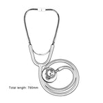 Stetoscopio a doppia faccia Tubo singolo Medici Infermieri Stetoscopio professionale per cardiologia Dispositivo medico per pettorale in lega di alluminio