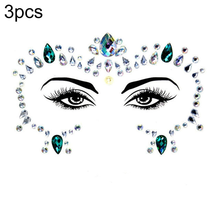 Adesivo viso acrilico per trucco in maschera verde fronte da 3 pezzi, YT-21, YT-22, YT-23, YT-24, YT-25, YT-26, YT-27, YT-28, YT-29, YT-30, YT-31, YT-32, YT-34, YT-35, YT-36, YT-37, YT-38, YT-39, YT-40, YT-41, YT-42, YT-43, YT-44, YT-45