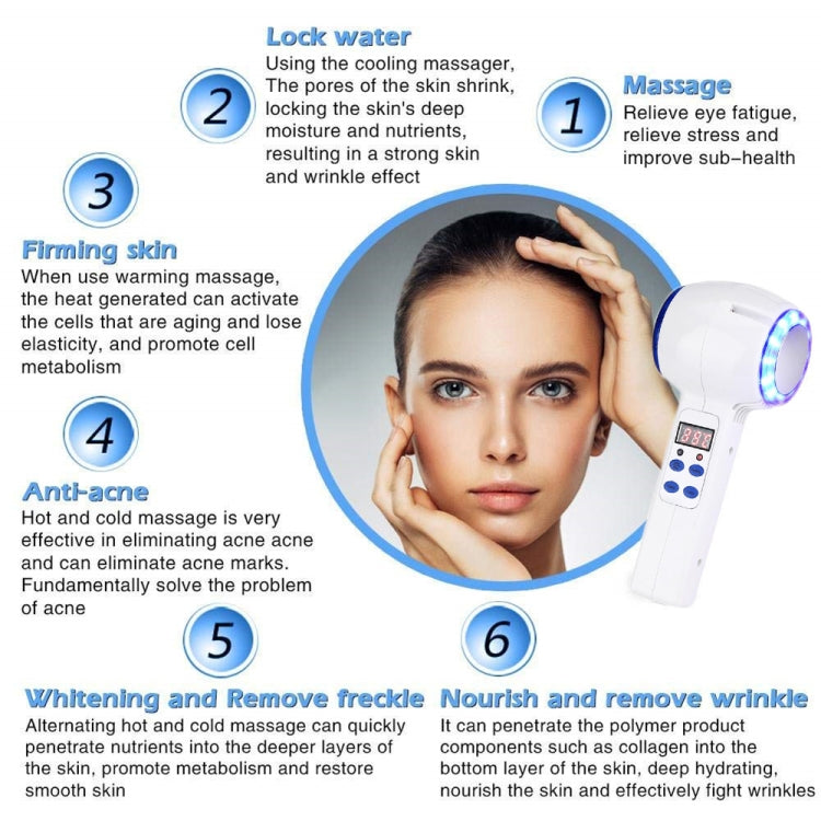 Dispositivo massaggiatore viso caldo freddo crioterapia