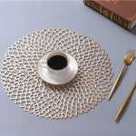 2 pezzi tovagliette da tavolo decorazioni per la casa tovaglietta per tavolo da pranzo sottobicchiere mediterraneo barocco rotondo in plastica PVC isolante cavo