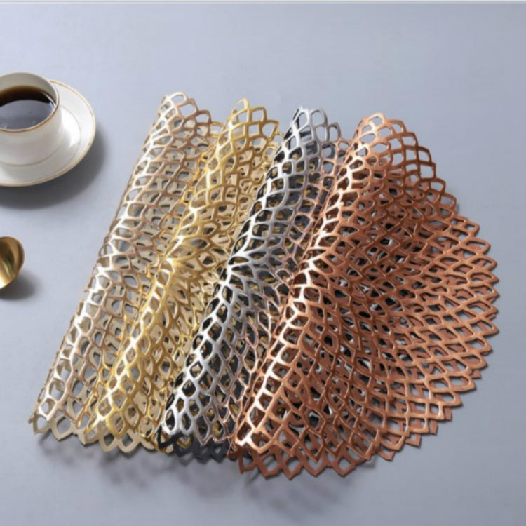 2 pezzi tovagliette da tavolo decorazioni per la casa tovaglietta per tavolo da pranzo sottobicchiere mediterraneo barocco rotondo in plastica PVC isolante cavo