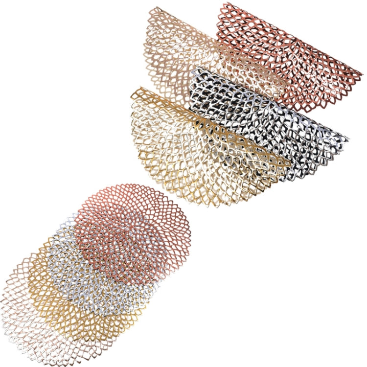 2 pezzi tovagliette da tavolo decorazioni per la casa tovaglietta per tavolo da pranzo sottobicchiere mediterraneo barocco rotondo in plastica PVC isolante cavo