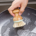 Strumento multifunzionale Spazzola per la pulizia della cucina Manico in legno Lavapiatti Pentola Lavastoviglie, Solid wood Brush