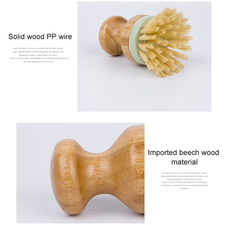 Strumento multifunzionale Spazzola per la pulizia della cucina Manico in legno Lavapiatti Pentola Lavastoviglie, Solid wood Brush