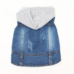 Giacca per animali domestici con gilet in denim di personalità retrò, S, M, L, XL, XXL, XS