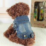 Giacca per animali domestici con gilet in denim di personalità retrò, S, M, L, XL, XXL, XS