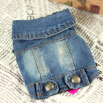 Giacca per animali domestici con gilet in denim di personalità retrò, S, M, L, XL, XXL, XS