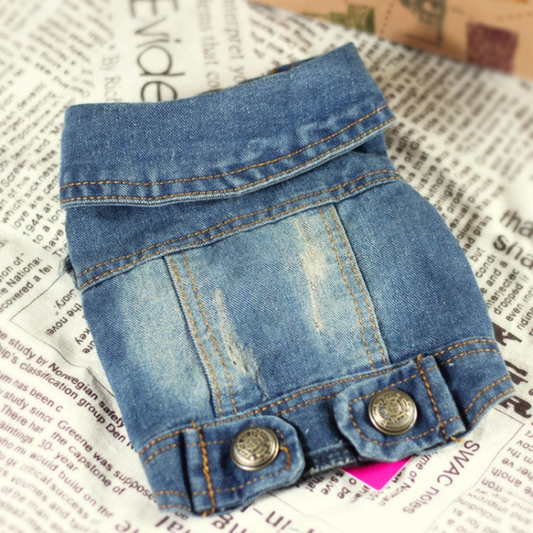 Giacca per animali domestici con gilet in denim di personalità retrò, S, M, L, XL, XXL, XS