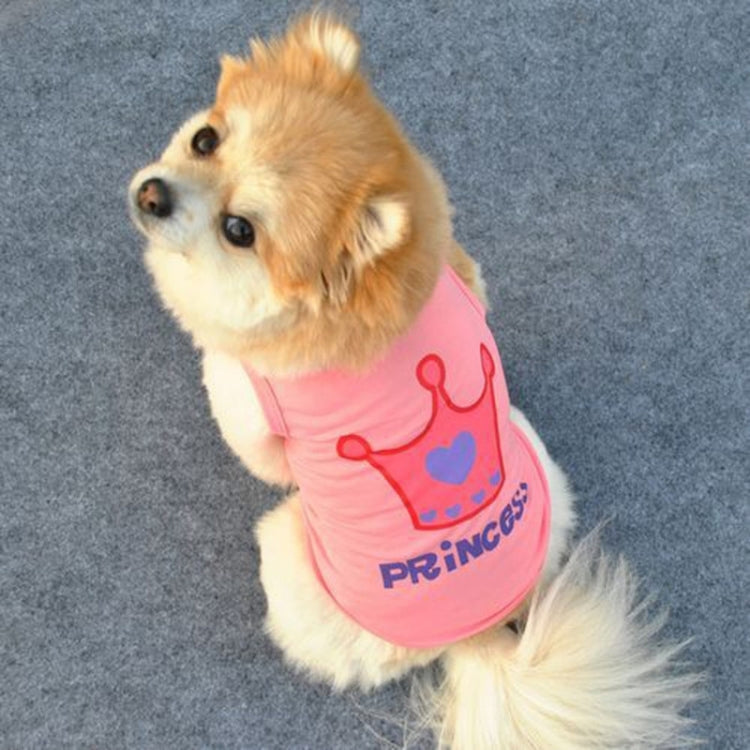 Simpatico piccolo cane da compagnia vestiti corona gilet vestiti per animali domestici, XS, S, M, L