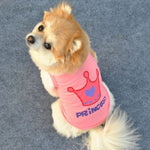 Simpatico piccolo cane da compagnia vestiti corona gilet vestiti per animali domestici, XS, S, M, L