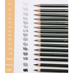 27 in 1 set di matite per schizzi Strumenti di pittura Forniture artistiche per studenti, 27 In 1