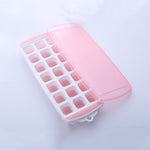 Stampo per cubetti di ghiaccio fatto in casa Summer 21 Grid Cool con coperchio, 21 Grid(Pink), 21 Grid(Blue), 21 Grid(Green)