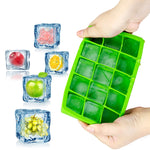 15 griglie fai da te grande stampo per cubetti di ghiaccio forma quadrata vassoio di ghiaccio in silicone creatore di gelato alla frutta