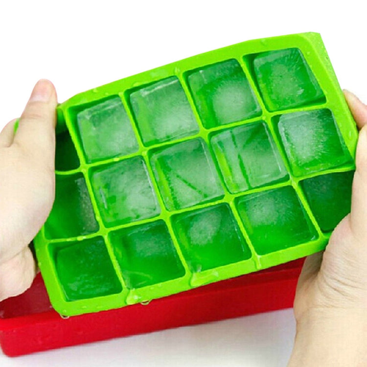 15 griglie fai da te grande stampo per cubetti di ghiaccio forma quadrata vassoio di ghiaccio in silicone creatore di gelato alla frutta