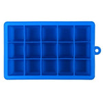 15 griglie fai da te grande stampo per cubetti di ghiaccio forma quadrata vassoio di ghiaccio in silicone creatore di gelato alla frutta