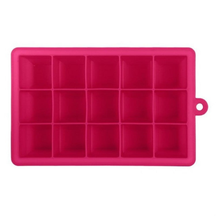 15 griglie fai da te grande stampo per cubetti di ghiaccio forma quadrata vassoio di ghiaccio in silicone creatore di gelato alla frutta