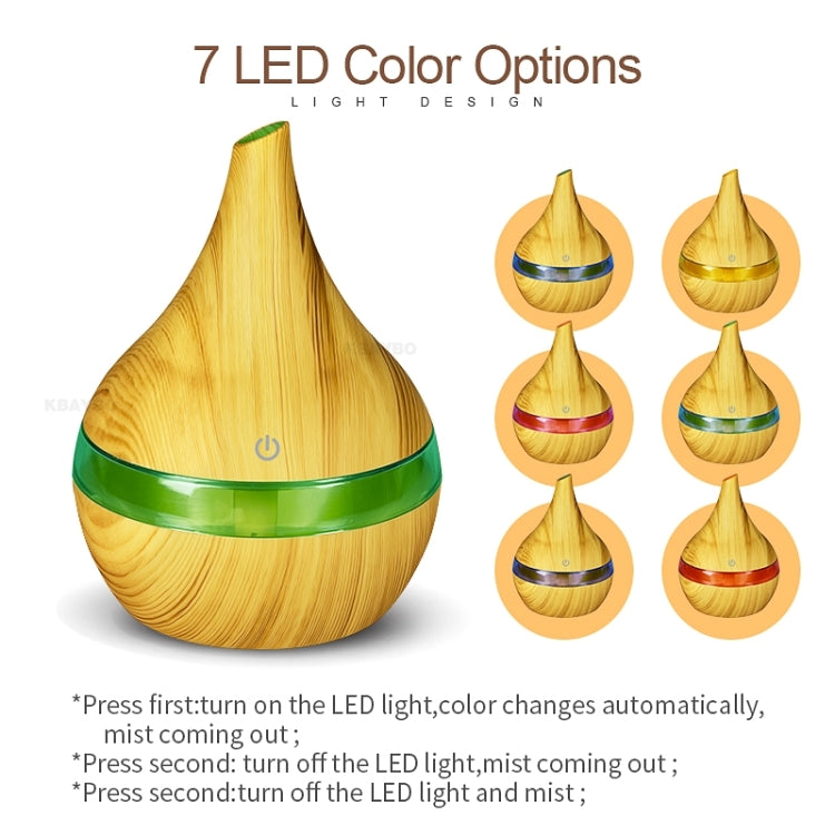 2 PZ 300 ml USB Elettrico Aroma diffusore d'aria legno Umidificatore ad ultrasuoni olio Essenziale Aromaterapia Freddo Mist Maker