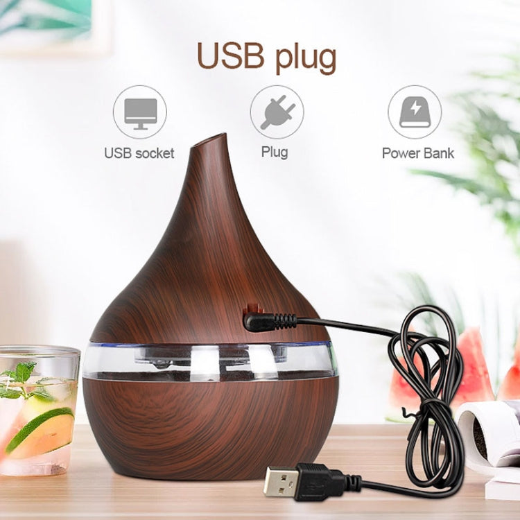 2 PZ 300 ml USB Elettrico Aroma diffusore d'aria legno Umidificatore ad ultrasuoni olio Essenziale Aromaterapia Freddo Mist Maker