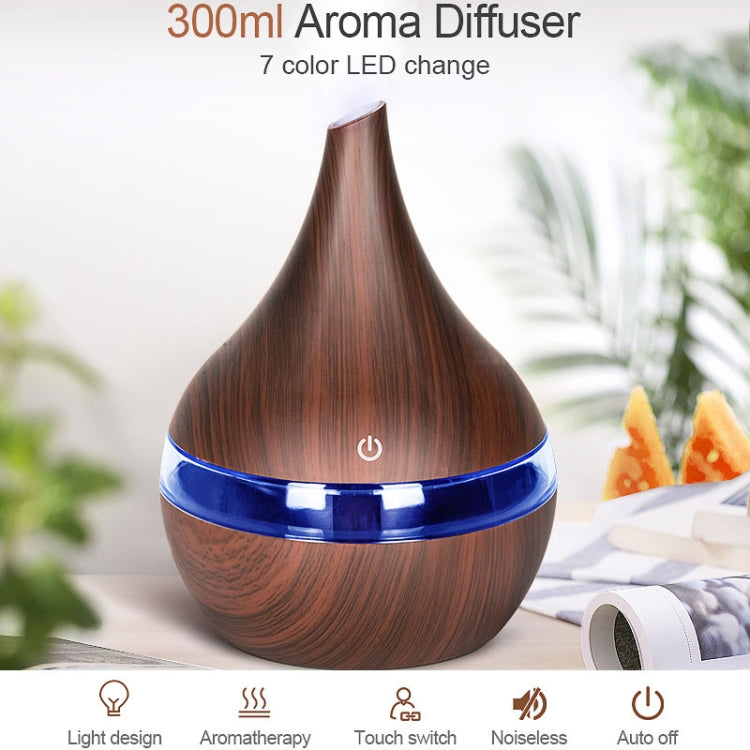 2 PZ 300 ml USB Elettrico Aroma diffusore d'aria legno Umidificatore ad ultrasuoni olio Essenziale Aromaterapia Freddo Mist Maker