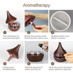 2 PZ 300 ml USB Elettrico Aroma diffusore d'aria legno Umidificatore ad ultrasuoni olio Essenziale Aromaterapia Freddo Mist Maker