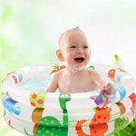 Vaschetta per bambini gonfiabile rotonda per piscina per bambini con modello di dinosauro dei cartoni animati, dimensioni: 61 x 22 cm, Size: 61 x 22cm