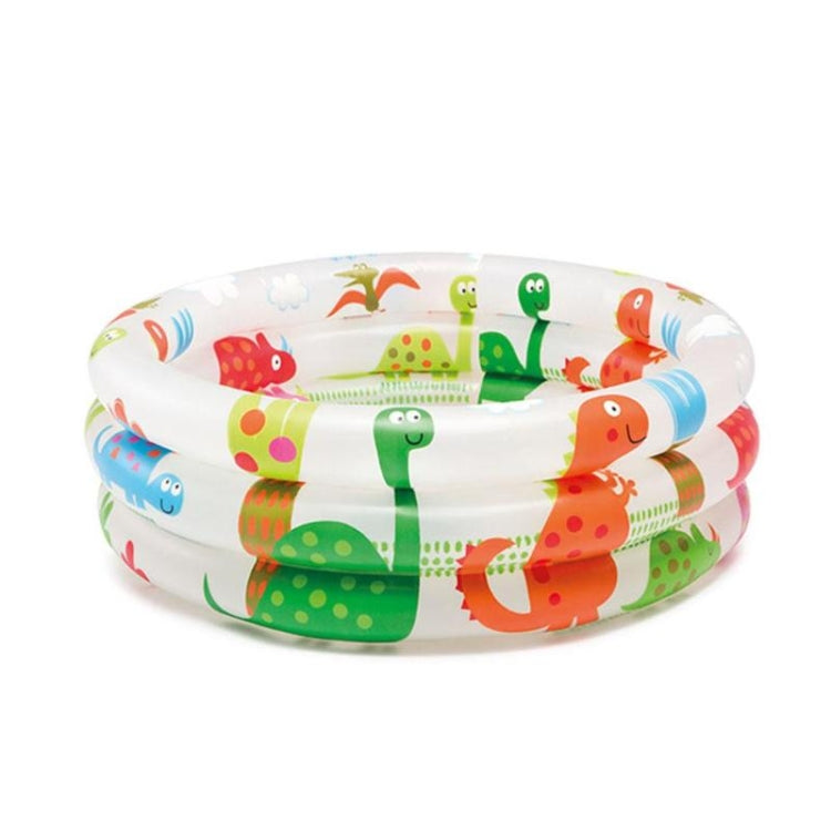 Vaschetta per bambini gonfiabile rotonda per piscina per bambini con modello di dinosauro dei cartoni animati, dimensioni: 61 x 22 cm, Size: 61 x 22cm