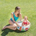 Vaschetta per bambini gonfiabile rotonda per piscina per bambini con modello di dinosauro dei cartoni animati, dimensioni: 61 x 22 cm, Size: 61 x 22cm