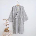 Pigiama Kimono Accappatoio a due piani in puro cotone da uomo, M, L