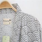 Pigiama Kimono Accappatoio a due piani in puro cotone da uomo, M, L