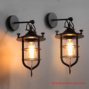 Lampada da parete vintage in ferro senza lampadina