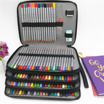 Astuccio per matite scolastico in pelle PU 184 fori Astuccio per matite colorate di grande capacità Astuccio multifunzionale Regalo per forniture artistiche