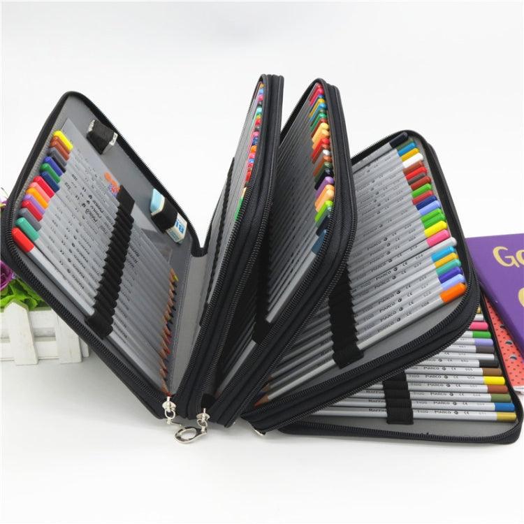 Astuccio per matite scolastico in pelle PU 184 fori Astuccio per matite colorate di grande capacità Astuccio multifunzionale Regalo per forniture artistiche
