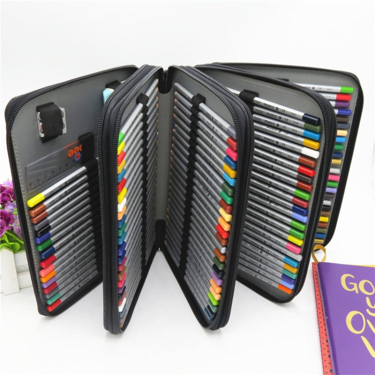 Astuccio per matite scolastico in pelle PU 184 fori Astuccio per matite colorate di grande capacità Astuccio multifunzionale Regalo per forniture artistiche