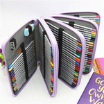 Astuccio per matite scolastico in pelle PU 184 fori Astuccio per matite colorate di grande capacità Astuccio multifunzionale Regalo per forniture artistiche