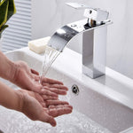 KOEN cascata bagno rubinetto lavelli miscelatore rubinetto acqua fredda e calda, KOEN Waterfall Bathroom Faucet