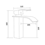 KOEN cascata bagno rubinetto lavelli miscelatore rubinetto acqua fredda e calda, KOEN Waterfall Bathroom Faucet