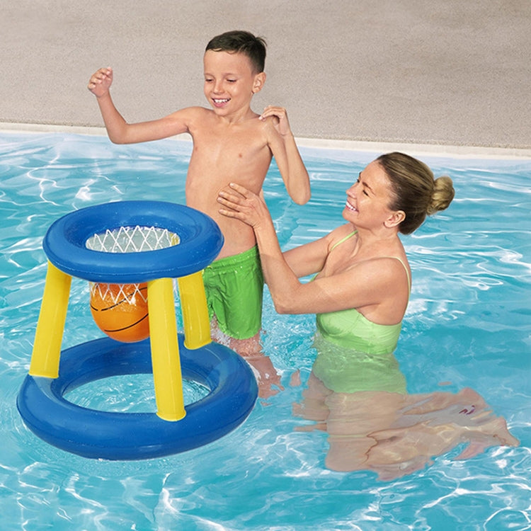 Strutture gonfiabili per l'intrattenimento in piscina con canestro da basket, Basketball Hoop + Ball