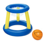Strutture gonfiabili per l'intrattenimento in piscina con canestro da basket, Basketball Hoop + Ball